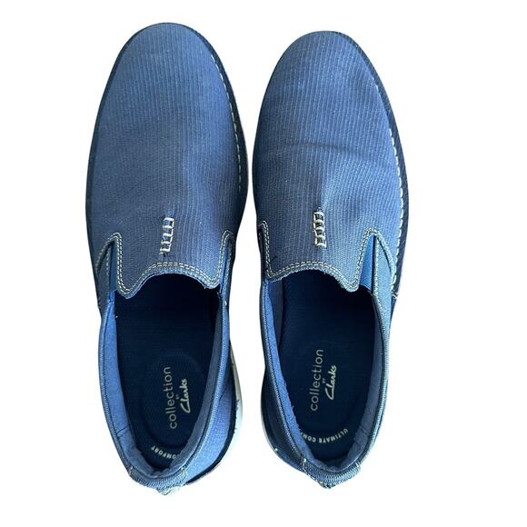 Clarks Men\'s Forge Free Dark Blue Casual Comfort Slip-On Loafers Size 11.5 main image 7